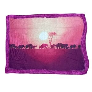 roda silk modal blend Purple Elephant Silhouette  xl scarf wrap